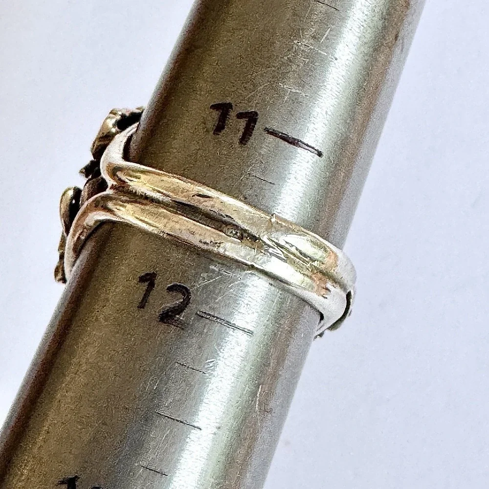 Navajo Eagle Turquoise Mens Ring Sz 12 Sterling Signed‎ DM Native American USA